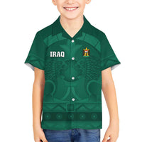 Iraq Football Custom Hawaiian Shirt Mesopotamian Lion Pattern