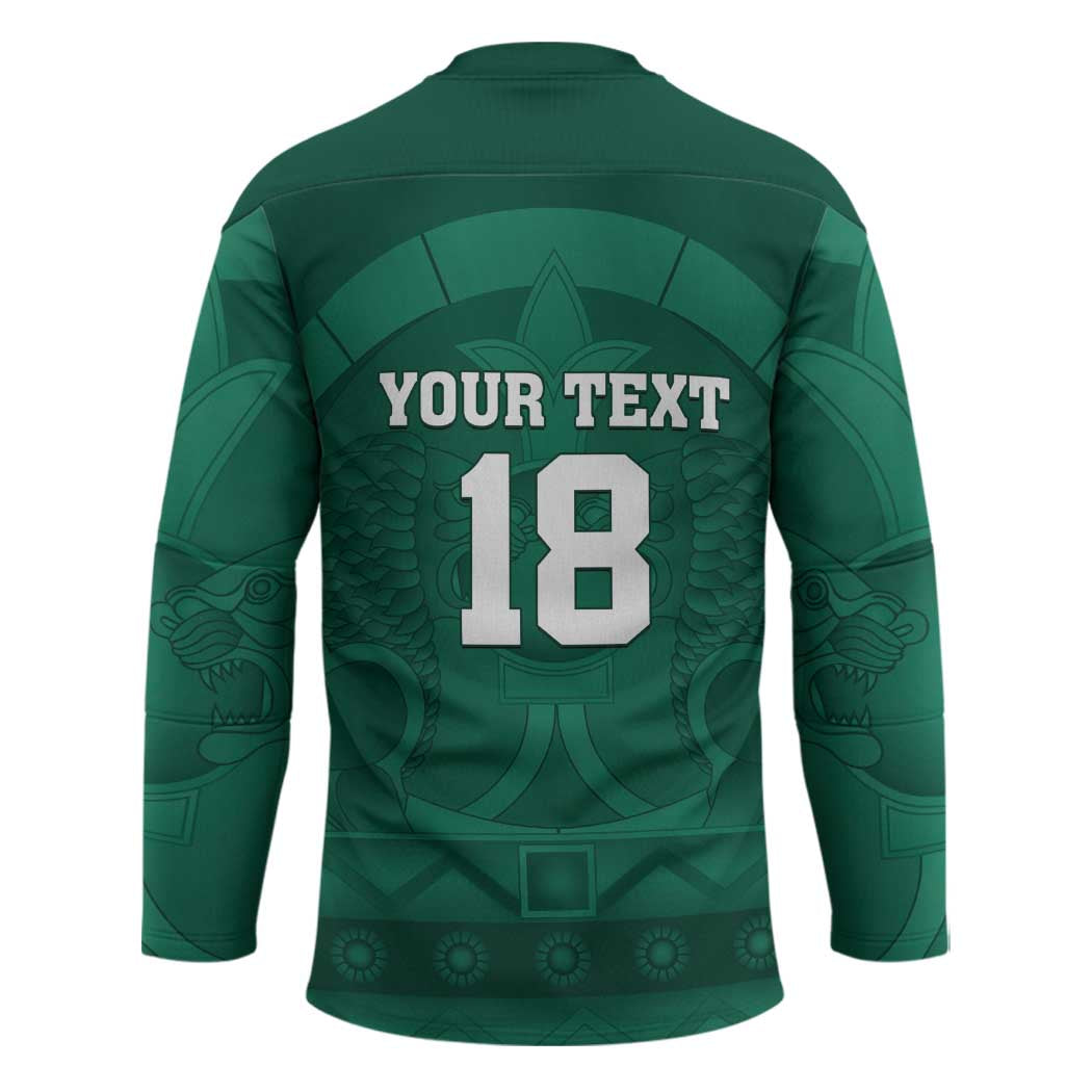 Iraq Football Custom Hockey Jersey Mesopotamian Lion Pattern