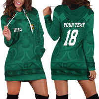 Iraq Football Custom Hoodie Dress Mesopotamian Lion Pattern