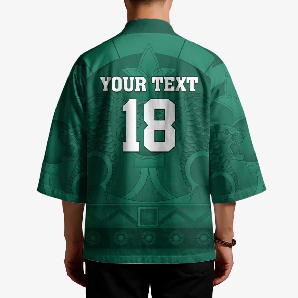 Iraq Football Custom Kimono Mesopotamian Lion Pattern