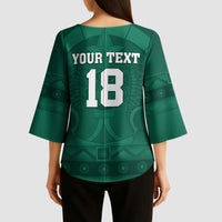 Iraq Football Custom Kimono Sleeve Blouse Mesopotamian Lion Pattern