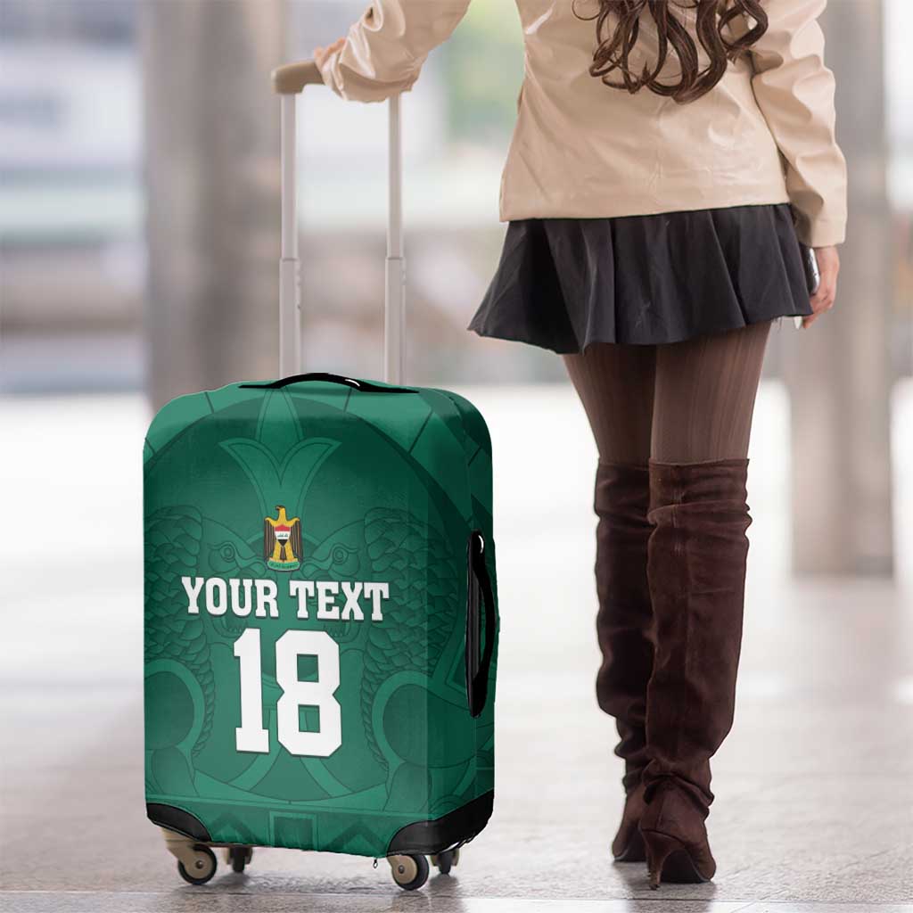 Iraq Football Custom Luggage Cover Mesopotamian Lion Pattern