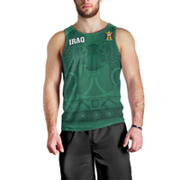 Iraq Football Custom Men Tank Top Mesopotamian Lion Pattern