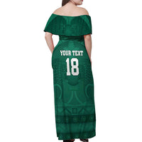 Iraq Football Custom Off Shoulder Maxi Dress Mesopotamian Lion Pattern