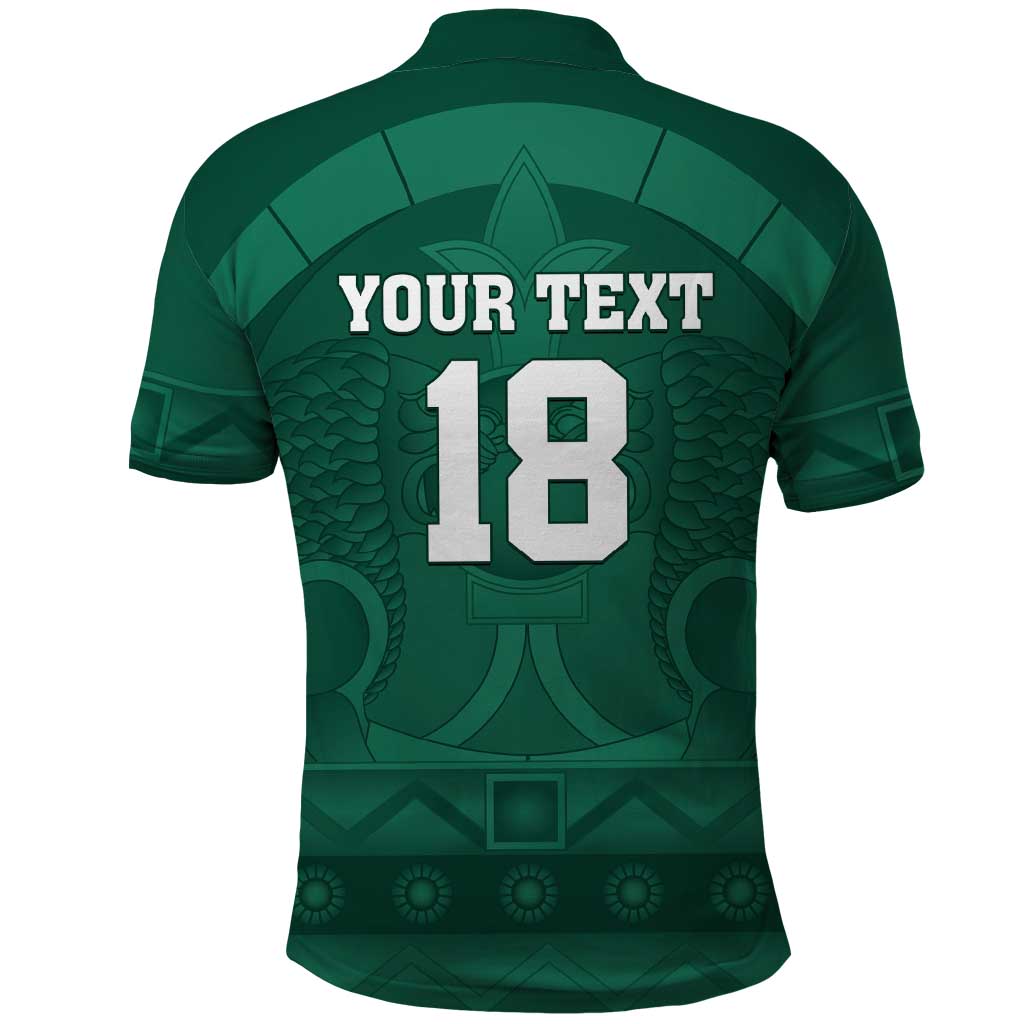 Iraq Football Custom Polo Shirt Mesopotamian Lion Pattern