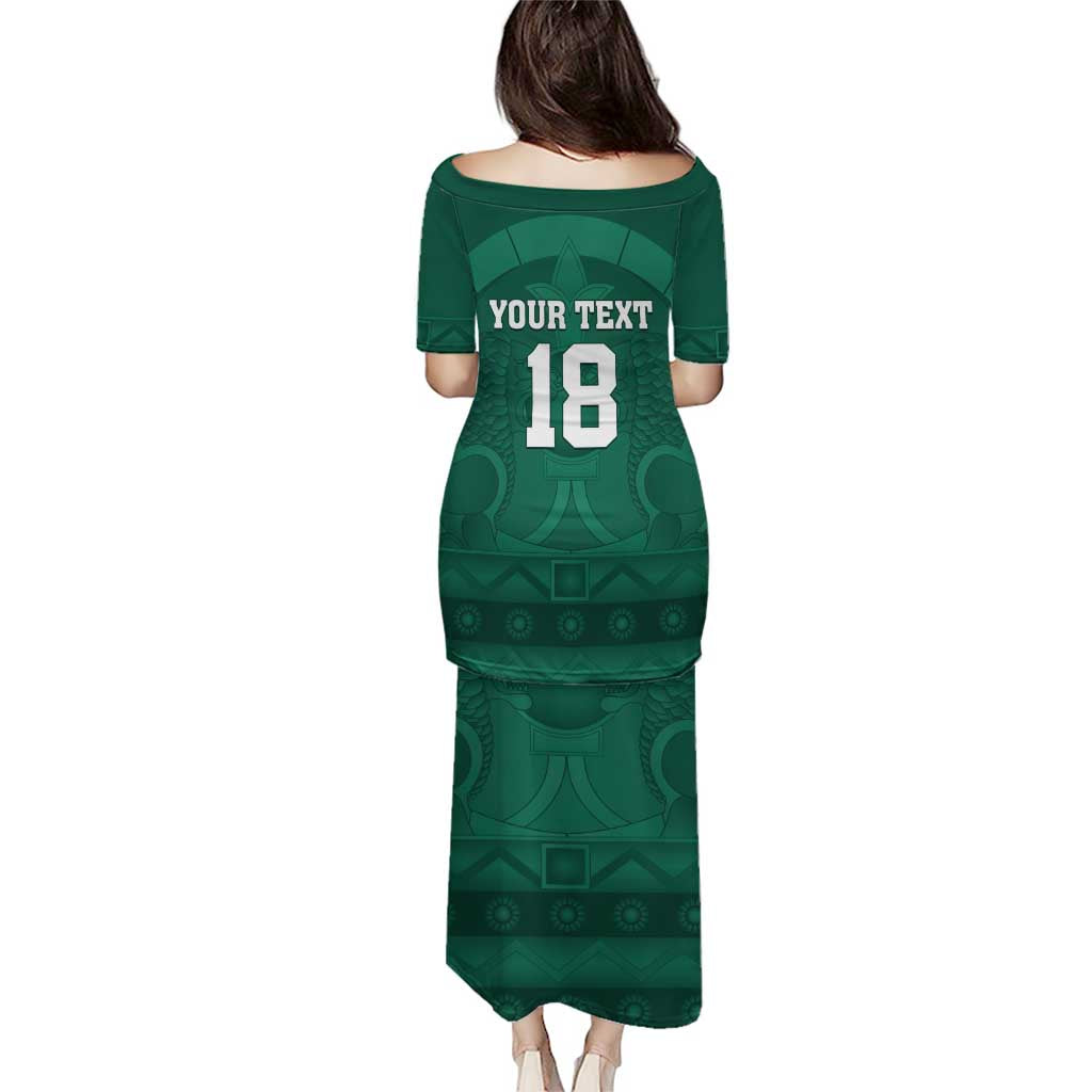 Iraq Football Custom Puletasi Mesopotamian Lion Pattern