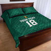 Iraq Football Custom Quilt Bed Set Mesopotamian Lion Pattern