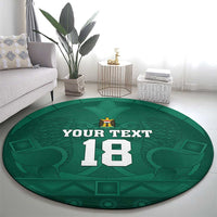 Iraq Football Custom Round Carpet Mesopotamian Lion Pattern