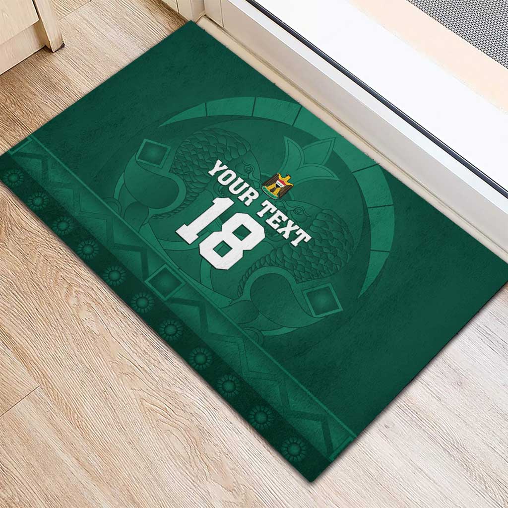 Iraq Football Custom Rubber Doormat Mesopotamian Lion Pattern
