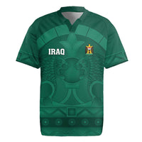 Iraq Football Custom Rugby Jersey Mesopotamian Lion Pattern