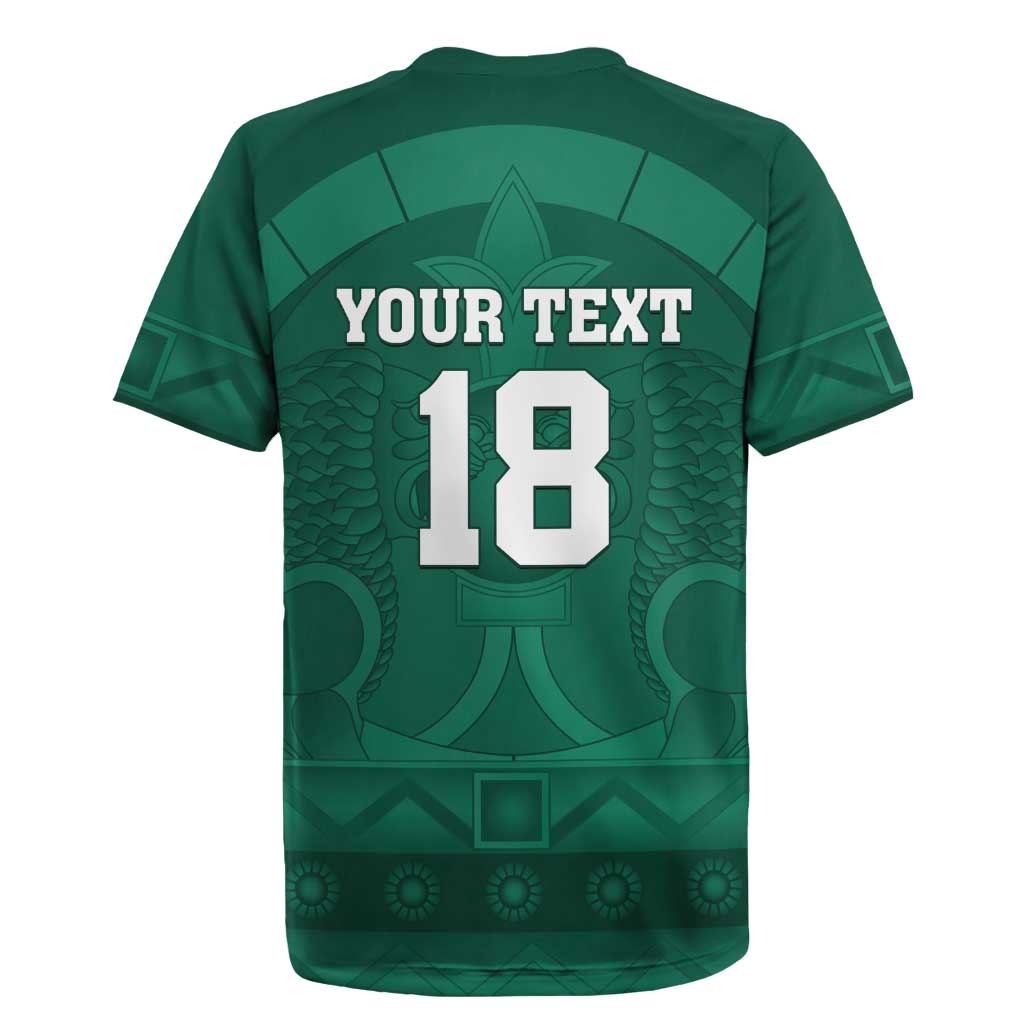 Iraq Football Custom Rugby Jersey Mesopotamian Lion Pattern