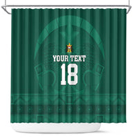 Iraq Football Custom Shower Curtain Mesopotamian Lion Pattern