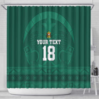 Iraq Football Custom Shower Curtain Mesopotamian Lion Pattern
