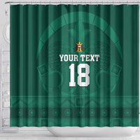 Iraq Football Custom Shower Curtain Mesopotamian Lion Pattern