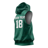 Iraq Football Custom Sleeveless Hoodie Mesopotamian Lion Pattern