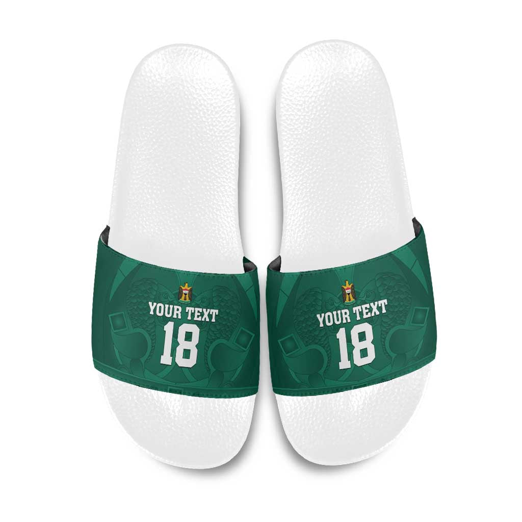 Iraq Football Custom Slide Sandals Mesopotamian Lion Pattern