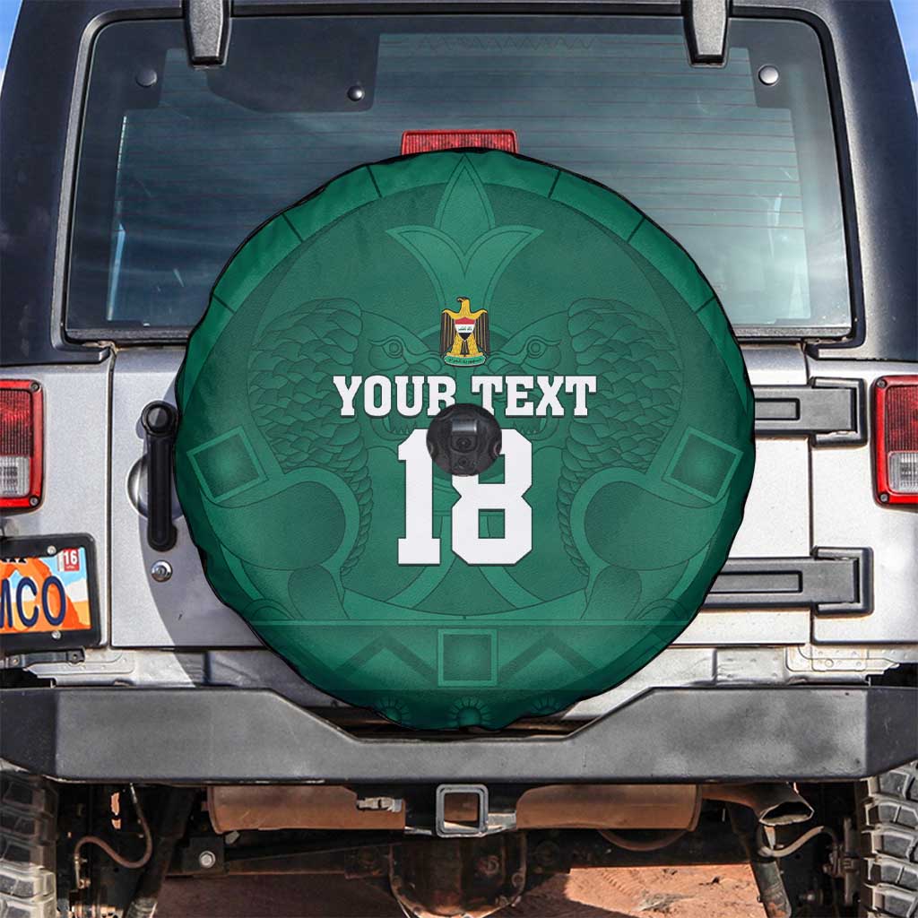 Iraq Football Custom Spare Tire Cover Mesopotamian Lion Pattern