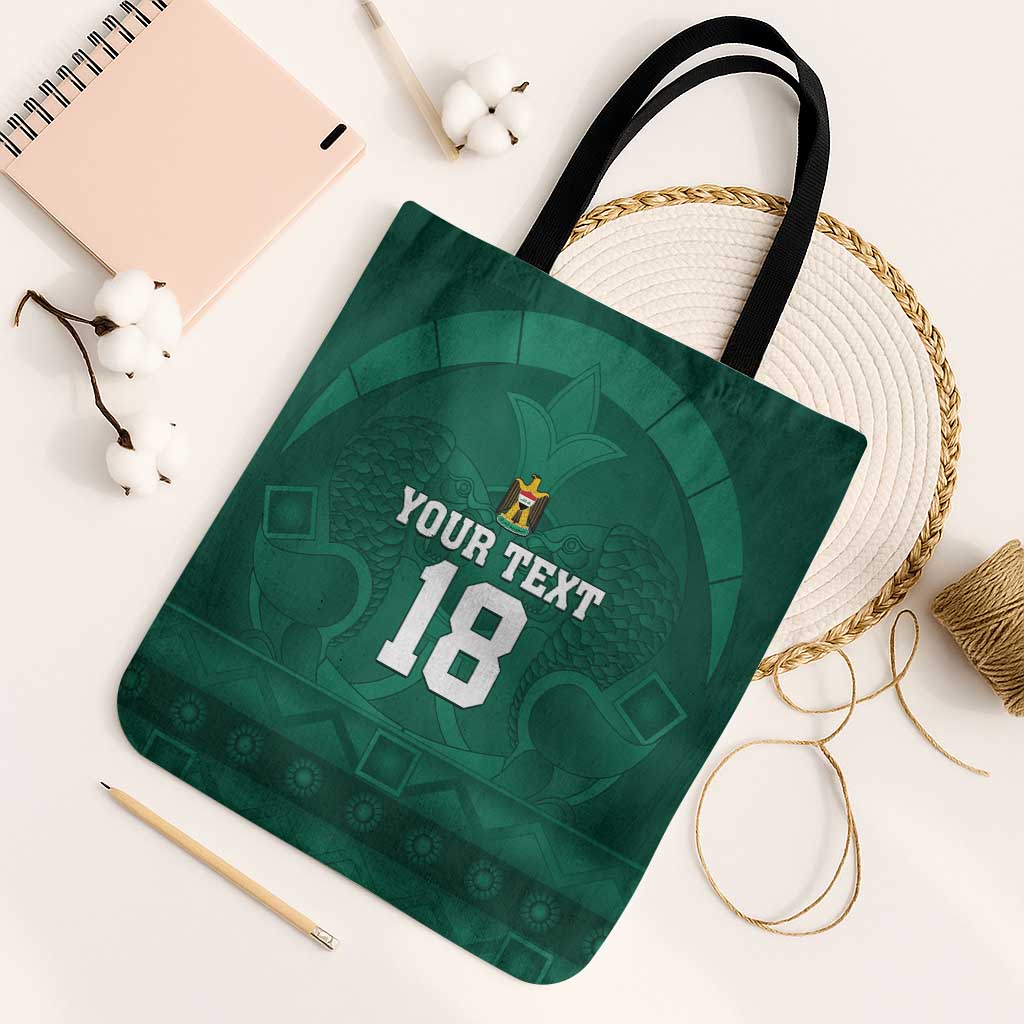 Iraq Football Custom Tote Bag Mesopotamian Lion Pattern