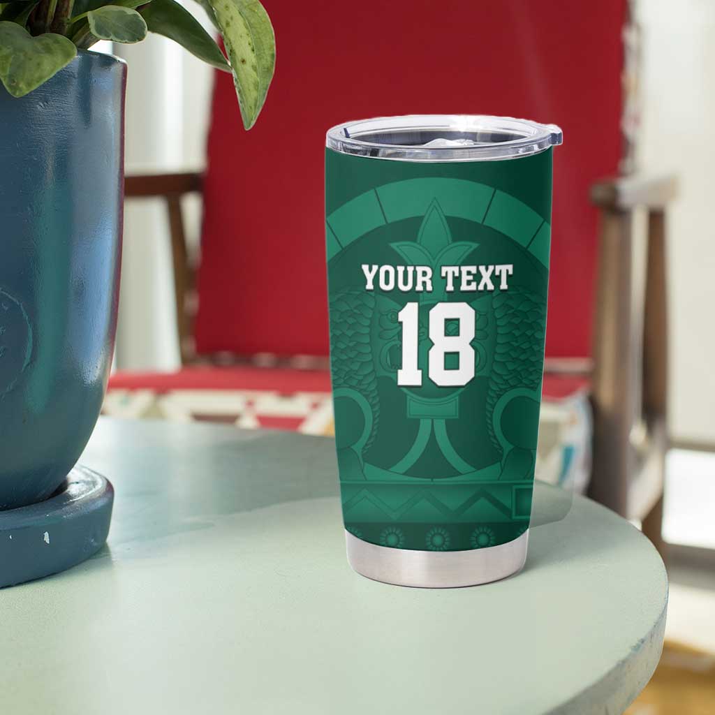 Iraq Football Custom Tumbler Cup Mesopotamian Lion Pattern