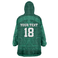 Iraq Football Custom Wearable Blanket Hoodie Mesopotamian Lion Pattern