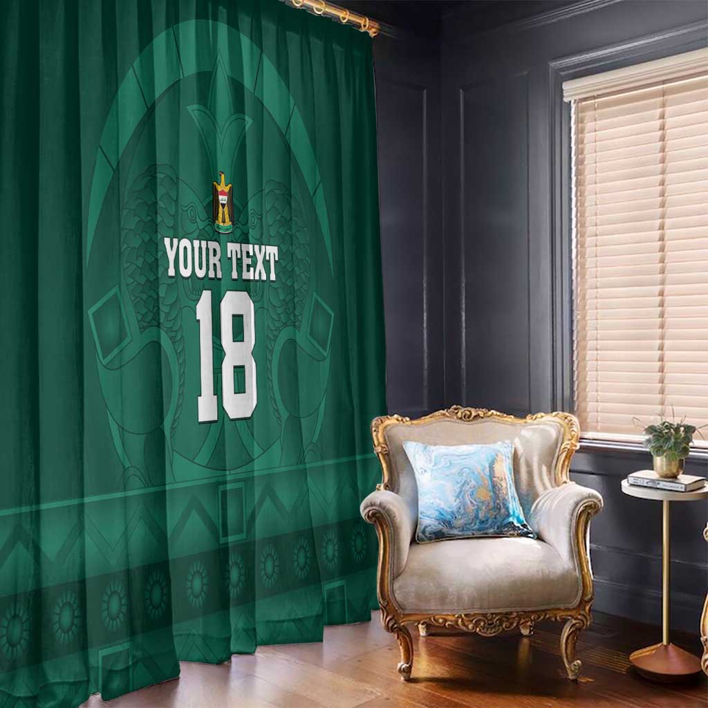 Iraq Football Custom Window Curtain Mesopotamian Lion Pattern