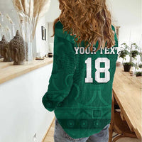 Iraq Football Custom Women Casual Shirt Mesopotamian Lion Pattern