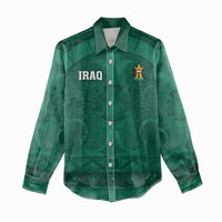 Iraq Football Custom Women Casual Shirt Mesopotamian Lion Pattern