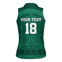 Iraq Football Custom Women Sleeveless Polo Shirt Mesopotamian Lion Pattern