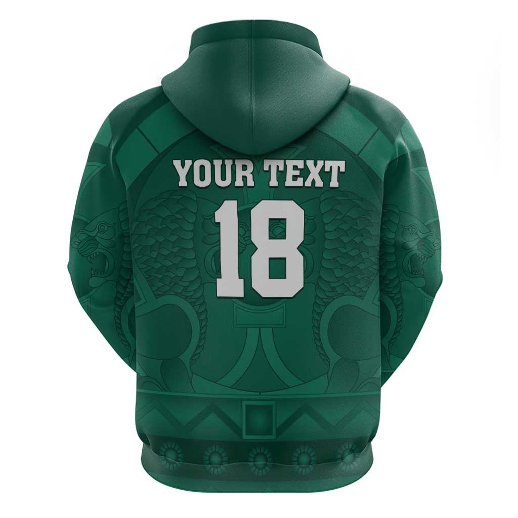 Iraq Football Custom Zip Hoodie Mesopotamian Lion Pattern