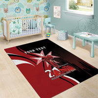 Personalized Malta Independence Day Area Rug Maltese Cross With Independence Monument
