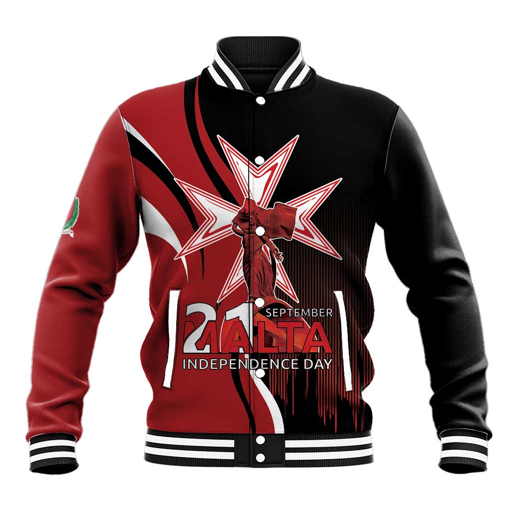 Personalized Malta Independence Day Baseball Jacket Maltese Cross With Independence Monument