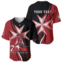 Personalized Malta Independence Day Baseball Jersey Maltese Cross With Independence Monument