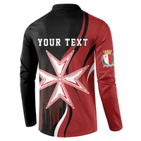 Personalized Malta Independence Day Button Sweatshirt Maltese Cross With Independence Monument