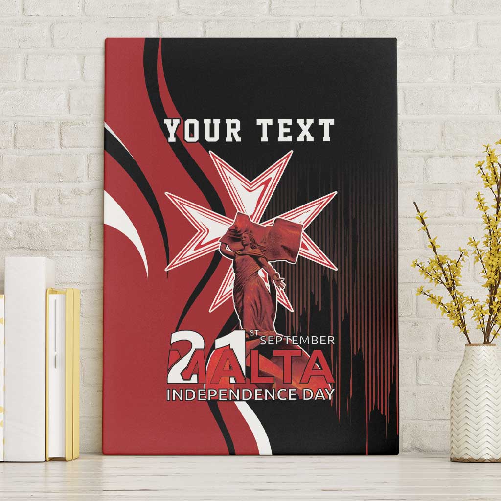 Personalized Malta Independence Day Canvas Wall Art Maltese Cross With Independence Monument