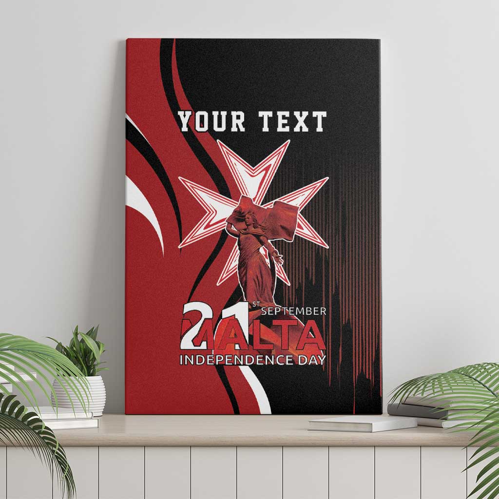 Personalized Malta Independence Day Canvas Wall Art Maltese Cross With Independence Monument
