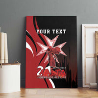 Personalized Malta Independence Day Canvas Wall Art Maltese Cross With Independence Monument