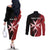 Personalized Malta Independence Day Couples Matching Off The Shoulder Long Sleeve Dress and Long Sleeve Button Shirt Maltese Cross With Independence Monument