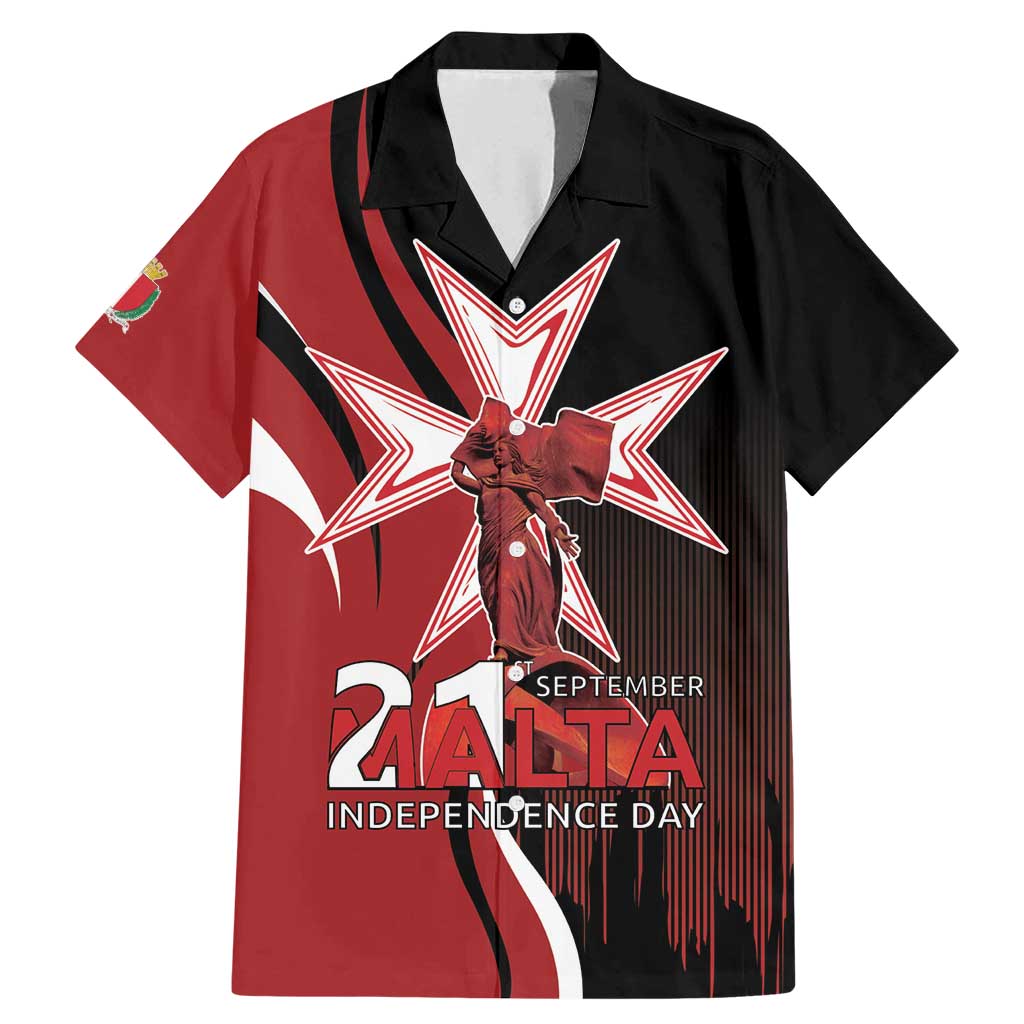 Personalized Malta Independence Day Family Matching Mermaid Dress and Hawaiian Shirt Maltese Cross With Independence Monument