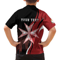 Personalized Malta Independence Day Family Matching Off Shoulder Short Dress and Hawaiian Shirt Maltese Cross With Independence Monument