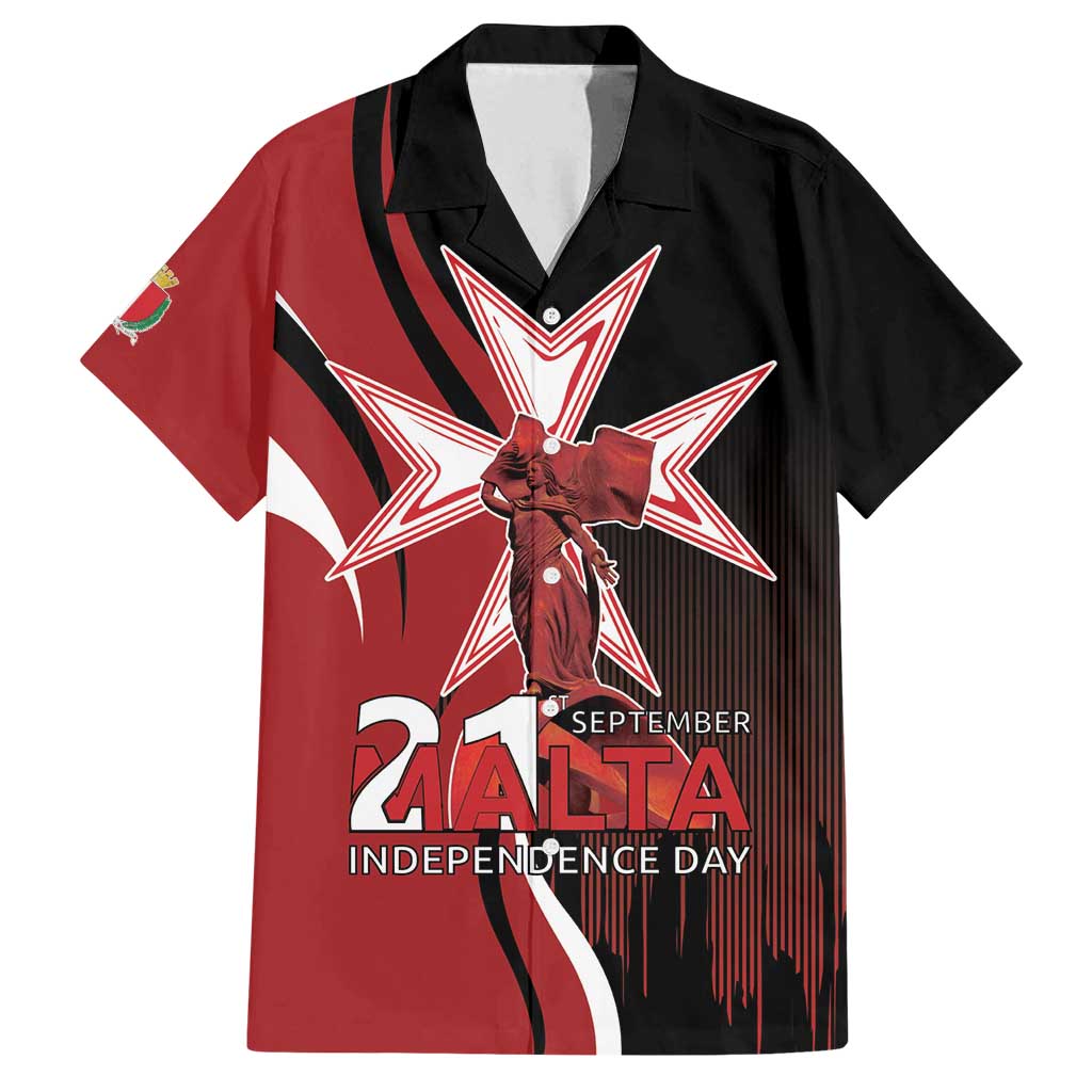 Personalized Malta Independence Day Family Matching Puletasi and Hawaiian Shirt Maltese Cross With Independence Monument