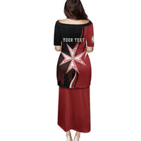 Personalized Malta Independence Day Family Matching Puletasi and Hawaiian Shirt Maltese Cross With Independence Monument