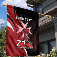 Personalized Malta Independence Day Garden Flag Maltese Cross With Independence Monument