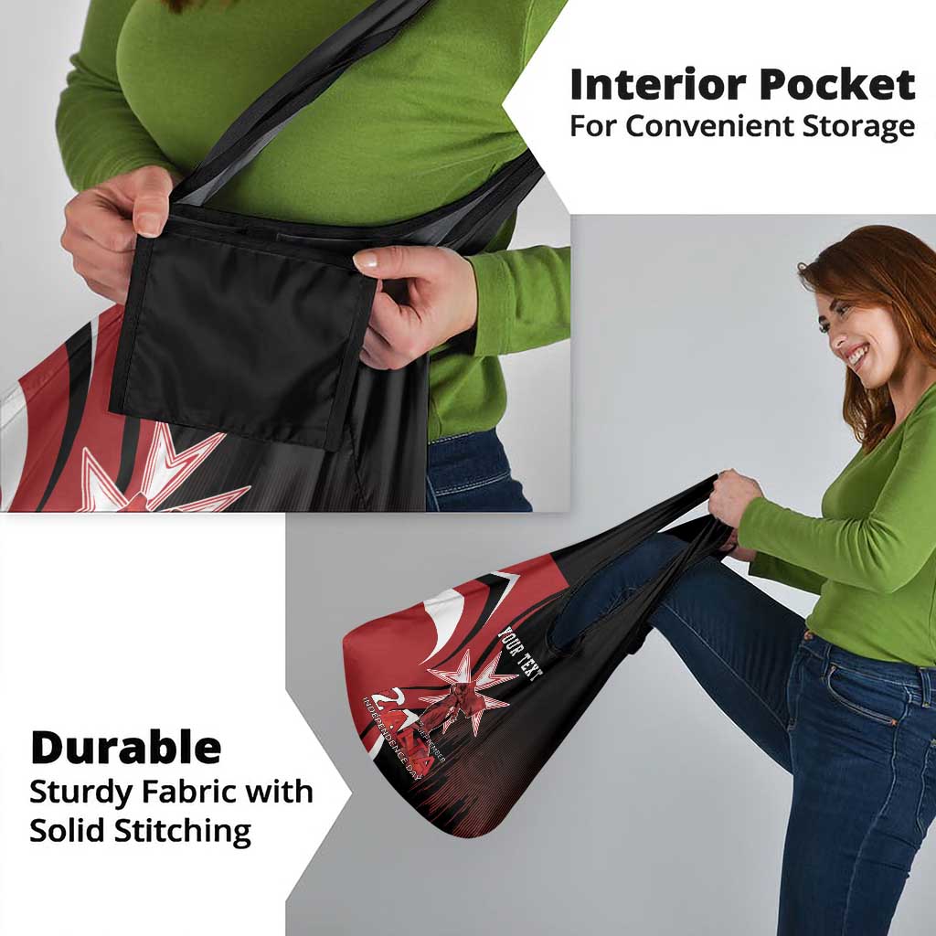 Personalized Malta Independence Day Grocery Bag Maltese Cross With Independence Monument