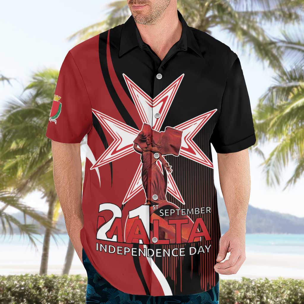 Personalized Malta Independence Day Hawaiian Shirt Maltese Cross With Independence Monument
