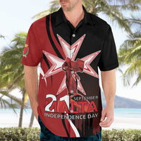 Personalized Malta Independence Day Hawaiian Shirt Maltese Cross With Independence Monument