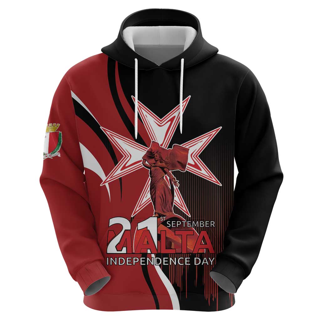 Personalized Malta Independence Day Hoodie Maltese Cross With Independence Monument