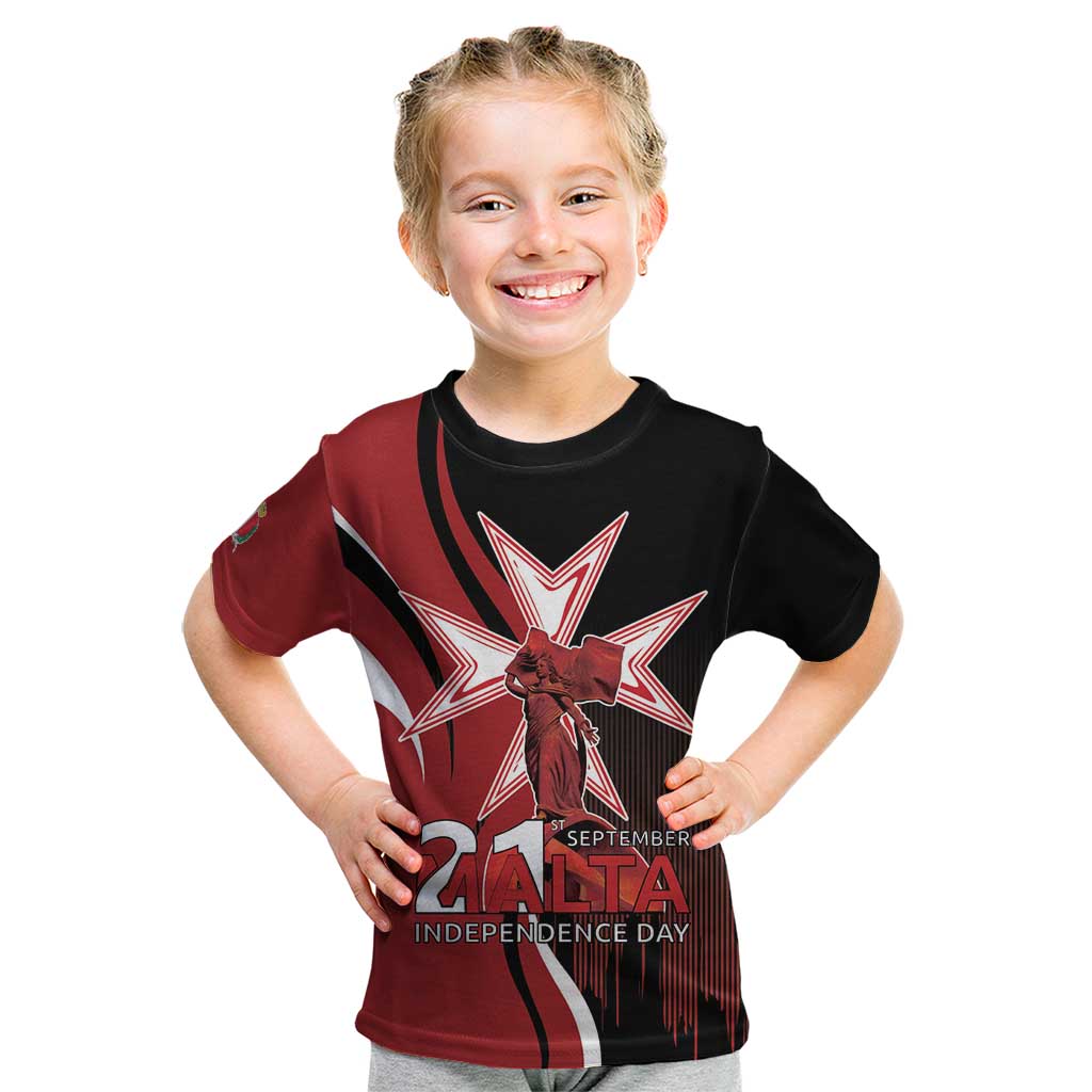 Personalized Malta Independence Day Kid T Shirt Maltese Cross With Independence Monument