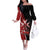 Personalized Malta Independence Day Off The Shoulder Long Sleeve Dress Maltese Cross With Independence Monument