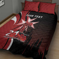 Personalized Malta Independence Day Quilt Bed Set Maltese Cross With Independence Monument
