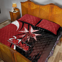 Personalized Malta Independence Day Quilt Bed Set Maltese Cross With Independence Monument